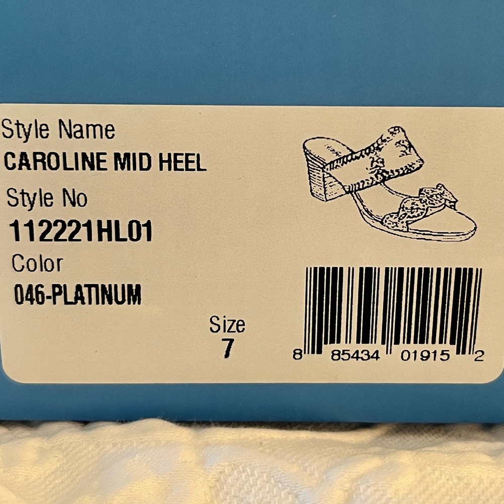 BNWT Jack Rogers Platinum Slide Sandals - Picture 5 of 5